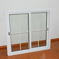 NUOXIN-Ventana de vidrio corrediza Upvc con mosquitera, rejilla corrediza de vinilo de Pvc con triple acristalamiento, vidrio templado blanco