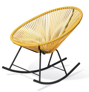 <span class=keywords><strong>Chaise</strong></span> à <span class=keywords><strong>bascule</strong></span> moderne en forme d'œuf <span class=keywords><strong>Acapulco</strong></span> Meubles en osier et résine tous temps pour l'extérieur et les repas Design coloré en bois et métal - Product Image 4