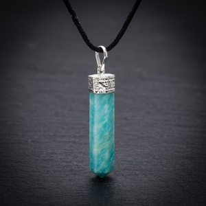 Pendentif Crayon en Amazonite en Gros, Agate Mirani, Pierre Précieuse, Thème Féerique, Cadeau en Cristal, Décoration d'Intérieur, Gujarat - Product Image 2