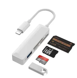 Hub USB VGA PD compatible 3 en 1 4 en 1 Hub tipo C con lector de tarjetas multipuerto 4K HD USB TF PD SD Reader todo en uno