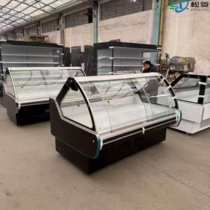 Réfrigérateur horizontal pour <span class=keywords><strong>boucherie</strong></span> avec porte vitrée incurvée pour présentation en magasin - Product Image 3