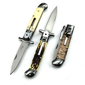 Coltello Pieghevole Personalizzato per Esterni ad Alta Durezza 53HRC, Lama in Acciaio Inox 3Cr13, Manico in Legno, Coltello per Autodifesa AKC - Product Image 3