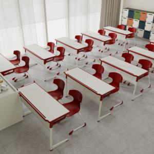 अलग स्कूल की कुर्सियां और टेबल सेट छात्र डेस्क और कुर्सी के लिए वयस्कों के लिए आधुनिक टेबल बेंच स्कूल डबल छात्र डेस्क और कुर्सी - Product Image 1