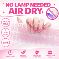 KIKILEE 3D Solar Gel Nail Wraps DIY French Autumn Full Cover No LED/UV Curing Customizable Color & Brand Low MOQ