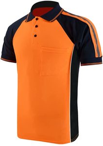 เสื้อโปโลสะท้อนแสงความปลอดภัยแบบกำหนดเอง ระดับ ANSI คลาส 2 แขนยาว เสื้อยืดทำงานก่อสร้างแบบ Hi-Vis สำหรับผู้ชาย - Product Image 5