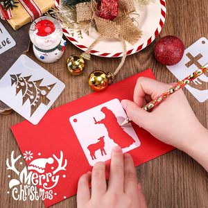 Plantillas de 56 Piezas para Pintar Escenas Navideñas, para Manualidades, Scrapbooking, Dibujo, Decoración de Paredes y Pisos de 3 Pulgadas, Arte de Pintura en Madera y Piedra - Product Image 6