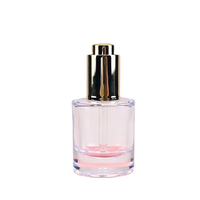 Flacon de parfum en verre cylindrique personnalisé OEM avec pulvérisateur à pompe pour parfum, cosmétique, recharge, marque privée 5ml 10ml 15ml
