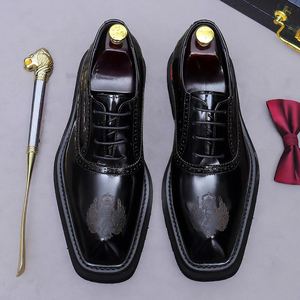 Chaussures habillées d'automne pour hommes, rehaussantes, neuves, de haute qualité, élégantes et haut de gamme, à lacets - Product Image 4