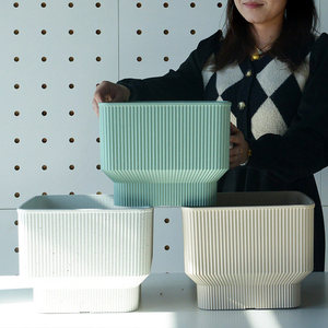 Pot de <span class=keywords><strong>fleurs</strong></span> vertical à motif crème pour Phalaenopsis, pot de <span class=keywords><strong>fleurs</strong></span> domestique au design raffiné pour plantes grasses vertes, jardinières extra larges - Product Image 1