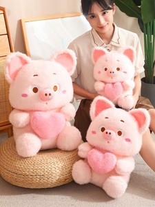 Venta al por mayor peluche <span class=keywords><strong>rosa</strong></span> amor cerdo muñeca juguete lindo peluche hocico cerdo juguete encantador cerdo juguete regalo para novia Día de San Valentín - Product Image 4