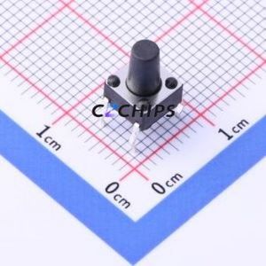 TC-1101DR-9.0H-160 Tactile Switch Through hole-4P,6x6mm Switch Single Pole Single Throw Round Button 1.6N Through Hole - Product Image 1