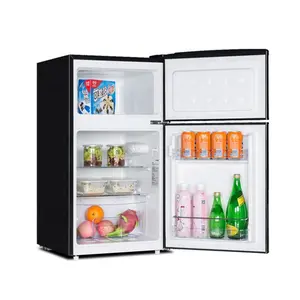Geladeira estilo retrô para geladeira, geladeira superior, 95L