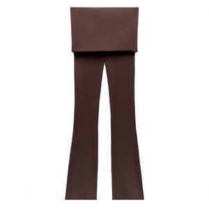 Pantalones de Yoga Largos hasta el Suelo, Cómodos, de Estilo Casual, de Poliamida Elástica, Ajustados y Acampanados para Mujer, Venta al Por Mayor - Product Image 5
