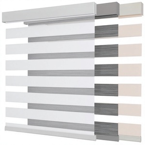 Tende a <span class=keywords><strong>Zebra</strong></span> (<span class=keywords><strong>Pro</strong></span>) a Doppio Strato per il Controllo della Luce, Oscuranti, in Alluminio e Poliestere, con Montaggio a Blocco Libero, per Finestre di Casa e Ufficio, Bianche - Product Image 1
