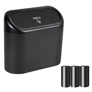 Mini Car Trash Can Bin with Lid and Trash Bags,Car Vehicle Trash Can Bin,Car Garbage Storage for Front Back Seat Accessories