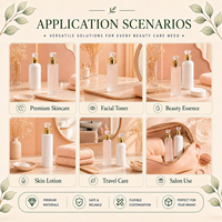 Flacon cosmétique PET Premium 50g 100g 120g vide avec bouchon à vis et impression sérigraphiée pour emballage de sérum et soins du visage
