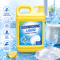 Liquide vaisselle ménager jetable OEM écologique, antibactérien, multi-usages, formule sûre, parfum citron gingembre