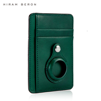 Portefeuille en cuir tanné végétal italien de haute qualité avec carte porte-étiquette aérienne pour hommes personnalisé ODM livraison directe en gros