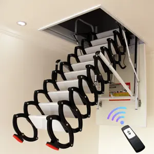 Elektrische Loft Telescopische Ladder/Afstandsbediening Vouwen Zolder Trappen - Product Image 1