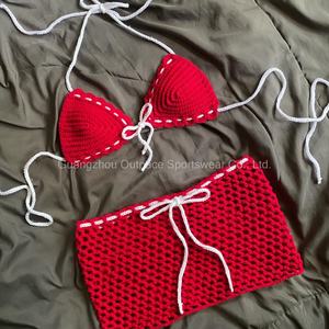 Traje de Baño de Dos Piezas de Lujo con Estampado Sólido de Secado Rápido, Spandex/Poliéster, con Tirantes en V y Un Hombro Descubierto para Mujer - Product Image 5