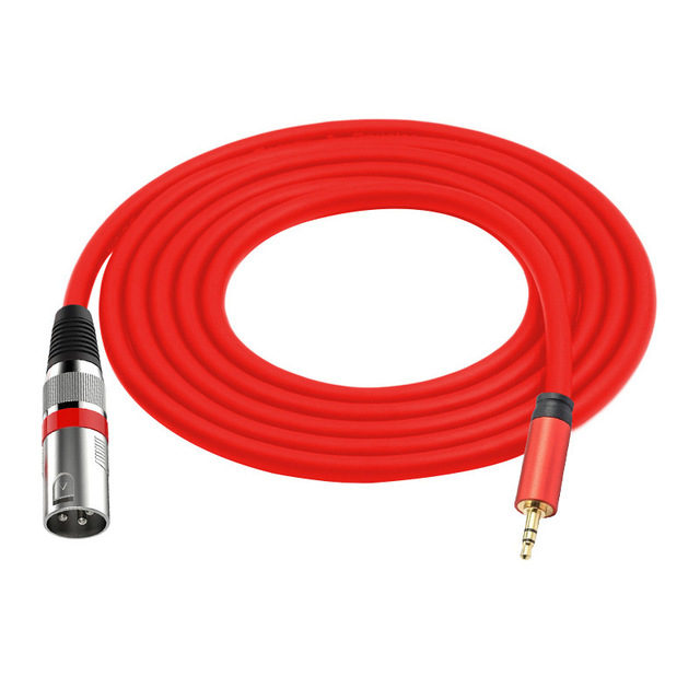 OEM Cross-Border XLR 3.5 mm Stereo Male Auxiliary Connector Gold-Plated PVC Audio Cable Combination High Quality Custom Colors