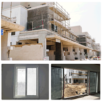 Projet de fenêtres et portes coulissantes en aluminium pour la communauté de villas EOKO à Dubaï, avec fenêtre à battant supérieur et fenêtre fixe à économie d'énergie