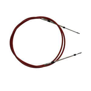 Câble de commande de vitesse marine avec gaine en PVC rouge et raccords en acier inoxydable pour navires - Product Image 2