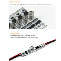 DC12V/24V 3A 8mm Module de capteur tactile carte PCB armoire intégrée LED bande profil lumière capteur tactile interrupteur gradateur