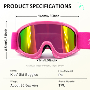 Yuedio Trọng Lượng Nhẹ Khung Linh Hoạt Thoáng Khí Thông Gió Mềm Mại Bọt Đệm Trẻ Em Trượt Tuyết Kính Cho Trượt Tuyết Và Trượt Tuyết Tuyết - Product Image 2