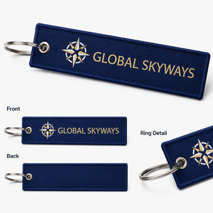 Oem Manufacturer Jet Tag Aircraft Flight Embroidery Woven <b>Keychain</b> <b>Custom</b> Accessories Jet Tag Motorcycle <b>Custom</b> <b>Keychain</b> In Bulk - Product Image 3