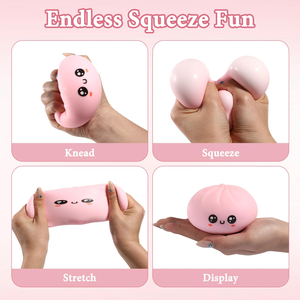 Dumpling Squishies Toy Simulation Bun Squeeze Stress Relief Toy Dumplings Twist Toy for Youth - Product Image 2