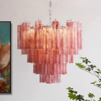 Lustre suspendu en verre de Murano de luxe français JYLIGHTING pour chambre à coucher, salon, projet d'éclairage d'escalier, luminaire suspendu au plafond