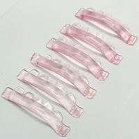 Boucliers de levage de cils sans colle C Curl Self-collant Jelly Silicone Eyelash Perm Rod Lifting Teinting 2 en 1 Elastic Perming Pads