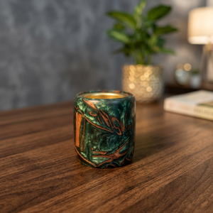 Bakhoor <b>Burner</b> with Custom Resin & Wood Design, Perfect for Eid and Ramadan Celebrations - Product Image 1