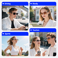Lunettes de soleil intelligentes BT5.4 AI avec traduction multilingue, musique stéréo, protection UV400, intelligentes, sans fil, de luxe