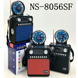 Radio LED con Ventilador y Luz de Emergencia Recargable Eléctrica Nns Ns-8056Sf, Radio FM de 3 Bandas con Energía Solar - Product Image 2