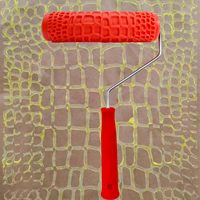 Rouleau à peinture gaufré 7 pouces à motif crocodile pour texture murale décorative, idéal pour le papier peint effet brique