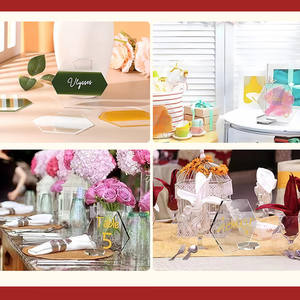 Letrero de Acrílico Transparente <span class=keywords><strong>para</strong></span> Números de Mesa de Boda, Tablero de Mensajes <span class=keywords><strong>para</strong></span> Menú, Decoración de Eventos y Bares - Product Image 6