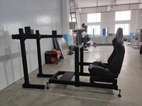 Rig Kokpit Balap Sederhana Dengan Dudukan Monitor Tunggal/Tiga, Profil Ekstrusi Aluminium Anodized Seri 6000 untuk Pelatihan Mengemudi