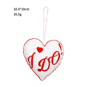 Portachiavi a <span class=keywords><strong>Cuore</strong></span> in Tessuto Imbottito, Decorazione per San Valentino, Matrimoni e Feste, Ciondolo a Forma di <span class=keywords><strong>Cuore</strong></span> 'Sweet Love' - Product Image 3