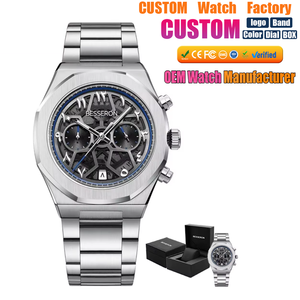 Reloj de Pulsera de Acero Inoxidable con Movimiento de Cuarzo Multifuncional Cronógrafo de 42 mm con Dial Árabe 2026, Personaliza Tu Propio Diseño con Logotipo - Product Image 1