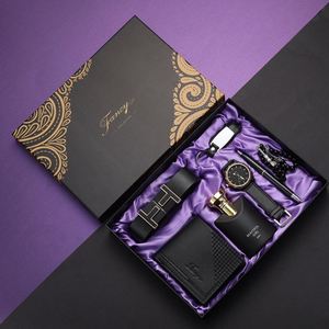 Men's Business Gift Set Corporate <b>Watch</b> Perfume Wallet Key Chain Luxury Set Gift with Box - Product Image 6
