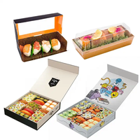 GMI Boîte d'emballage de fast-food de qualité alimentaire avec impression de logo personnalisé pour restaurant Togo Boîte de papier pour sushi à emporter