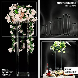 Présentoir de fleurs de mariage en acrylique rectangle personnalisé Offre Spéciale transparent pour la maison - Product Image 6