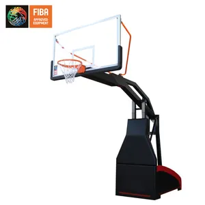 Stand basket portabel, dudukan Hoops profesional portabel tinggi dapat disesuaikan dalam dan luar ruangan dengan papan latar