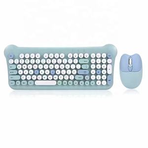 2.4G <span class=keywords><strong>sans</strong></span> <span class=keywords><strong>fil</strong></span> <span class=keywords><strong>clavier</strong></span> et <span class=keywords><strong>souris</strong></span> Combo rétro rond Keycap machine à écrire mignon coloré <span class=keywords><strong>clavier</strong></span> <span class=keywords><strong>souris</strong></span> ensemble pour ordinateur portable girs utilisation féminine - Product Image 4