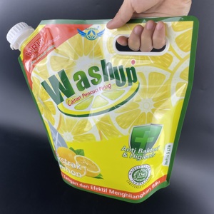 Pochette souple OEM 5L pour recharge de liquide vaisselle, savon à vaisselle, détergent - Product Image 2