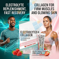 Formule personnalisée OEM/ODM, marque privée, saveur personnalisée, poudre de collagène et d'électrolytes 2 en 1 pour la santé de la peau et des cheveux des femmes et l'hydratation