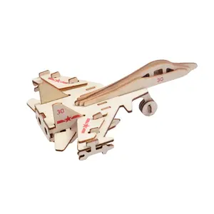 صغيرة اثنين مجلس اليدوية ديي خشبية نموذج طائرة الحلي الإبداعية سطح منزل الديكور نموذج طائرة 3D لغز