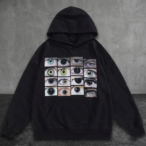 Y2K Style Women's Hoodies Embroidered Punk Gothic Solid Street Style Retro 2000s Winter Clothing 100% Cotton Fleece Eco-Friendly - Product Image 2